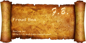 Freud Bea névjegykártya